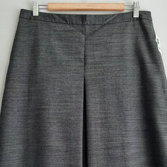GAP - NEW Wool Blend A-Line Knee Length Centre Box Pleat Skirt Gray Sz 8 - Picture 2 of 12